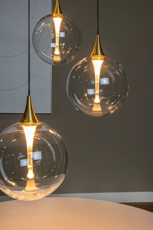 Lucide GISELA - Suspension - Ø 48 cm - LED Dim. - 5x3,8W 2700K - Transparent | Premium - ambiance 3